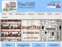 Tablet Screenshot of feedmillfabricandquilting.com